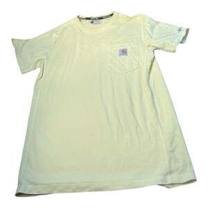 Carhartt Force Relaxed Fit Short-Sleeve Pocket T-Shirt, Size Small, Pale Yellow